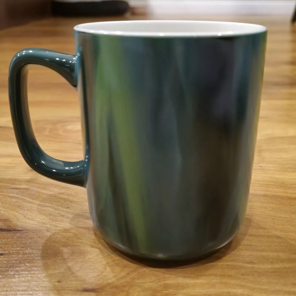 Starbucks Green Marbled Christmas Holiday Mug Ceramic Siren Logo 15 Oz. 2022 - Picture 3 of 5